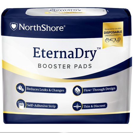 Northshore EternaDry Booster Pads Diaper Doublers, Large, 6x16", Pack, 30PK 1510